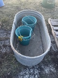 Galvanize water tank and 4 feed buckets