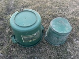 Heated bucket and 16 gal tub
