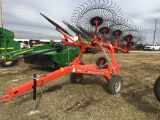 2021 Kuhn Speedrake SR110 GII 10  wheel rake with kicker.