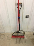 Sileage fork and shop broom