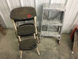 Costco stool and 2 ft. step ladder