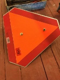 Triangle slow moving vehicle sign