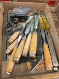 Wood chisels & misc.