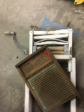 Washboard and clothes wringer