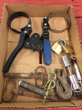 Oil wrenches, hitch pins, pad locks