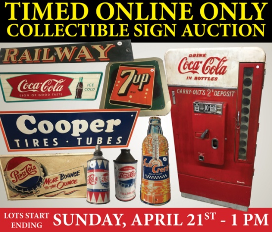 Collectible Sign & Soda Memorabilia Auction
