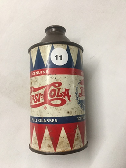 Rare 1950s Pepsi Cola Double Dot  Cone Top Can