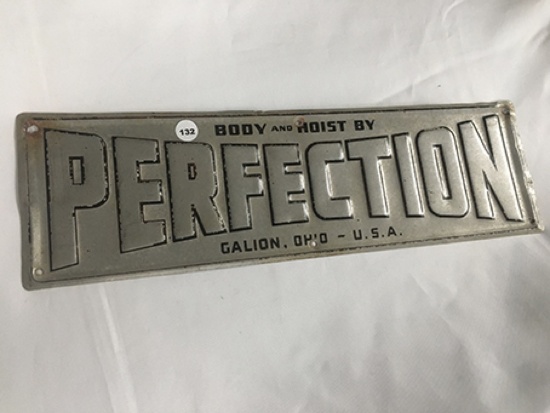 5 1/2  x 18 in. Perfection Aluminum Sign