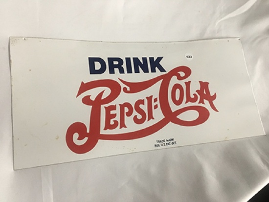 19  x 9 in. Pepsi Cola Thin Aluminum Sign