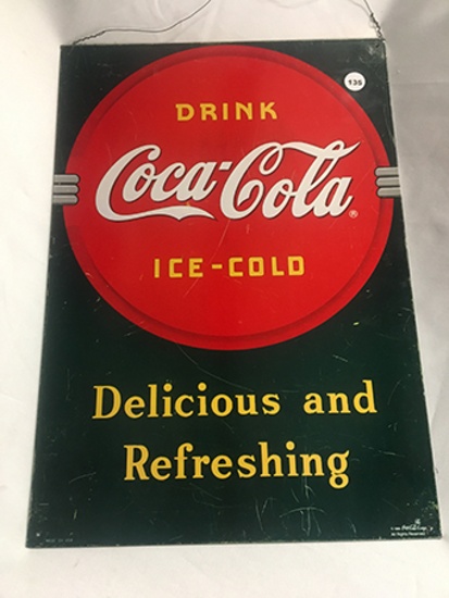 12  x 17 in. 1989c Coca Cola Sign