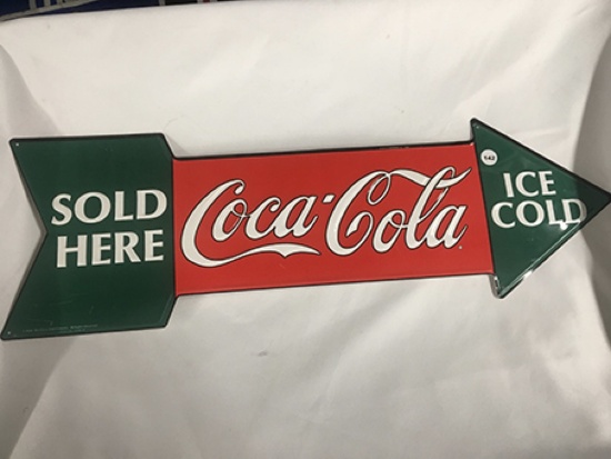 9 x 27 in. Coca Cola Reproduction Sign