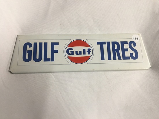 3 1/2  x 12 1/2 in. Gulf Tires Sign