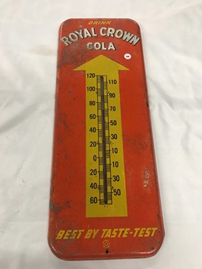 10  x 25 1/2 in. Vintage (Dasco 5-46) Royal Crown Cola Thermometer