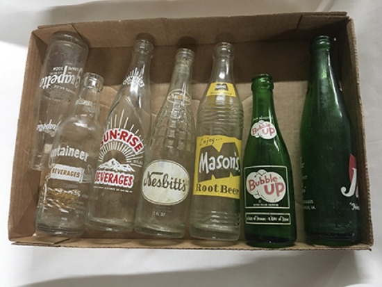 (7) Vintage Soda Bottles