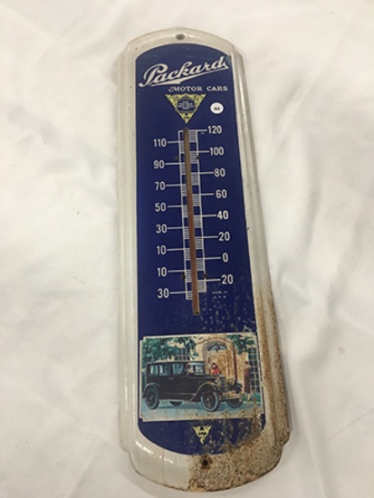 8  x 27 in. Vintage Packard Motor Cars Thermometer, Red Back