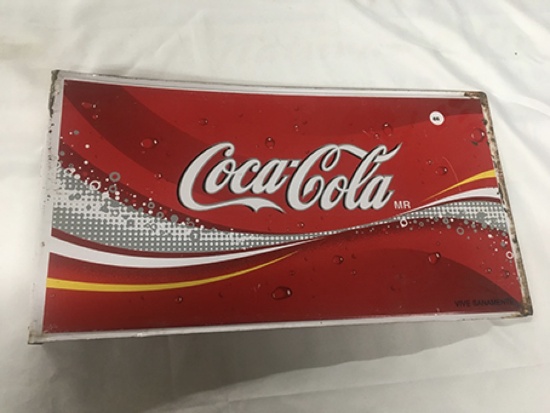 11 1/2  x 22 1/2 in. Coca Cola Flange Sign