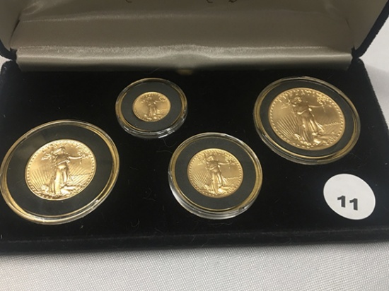 1986 4 pc American Eagle Gold UNC. Set