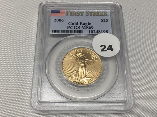 2006 Gold $25 Eagle PCGS MS69