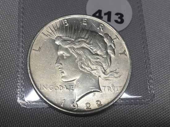 1922 Peace Dollar AU