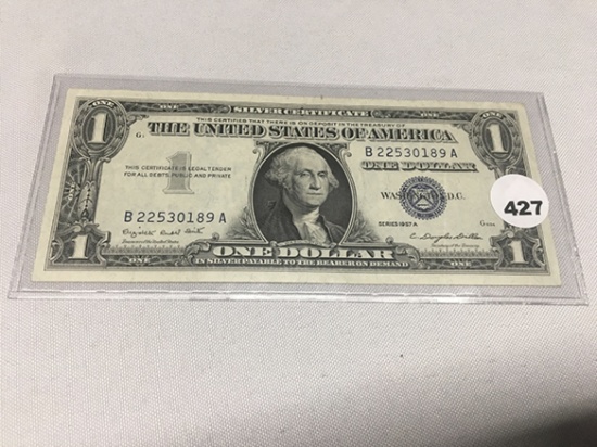 1957 A $1 Silver cert. Blue seal