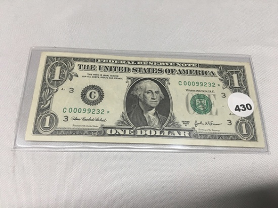 2003 A $1 FRN Star note ser C 00099232 *