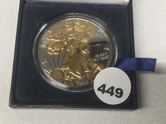 2010 24kt Gold Plated Silver Eagle