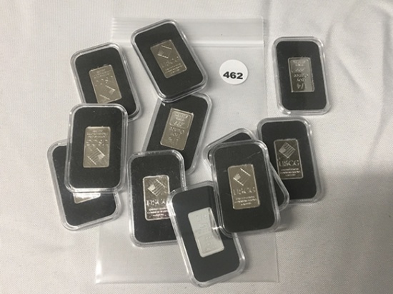 Lot of (11) 1/4 Troy Ounce .999 Fine Silver