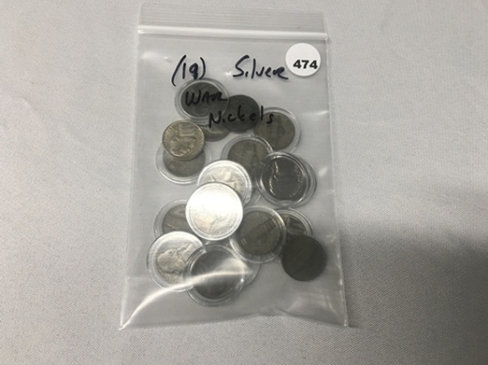 (19) Silver War Nickels