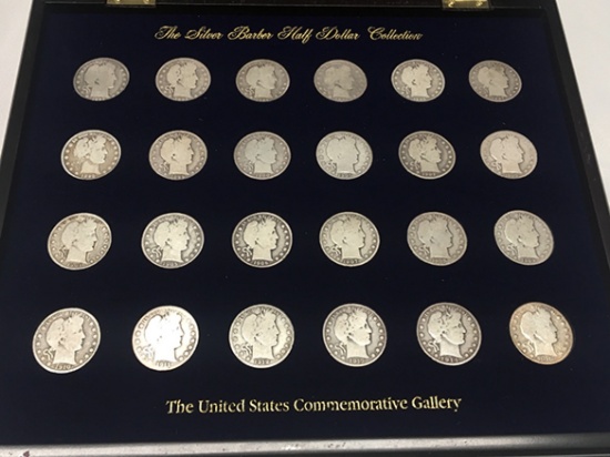 1892-1915 Barber Half Dollar Collection, In Case