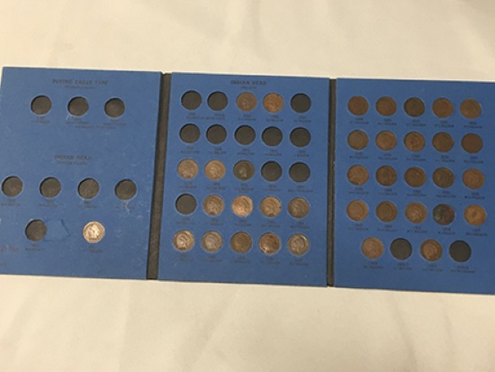 Partial Indian Head Penny Book (37 Total Coins)