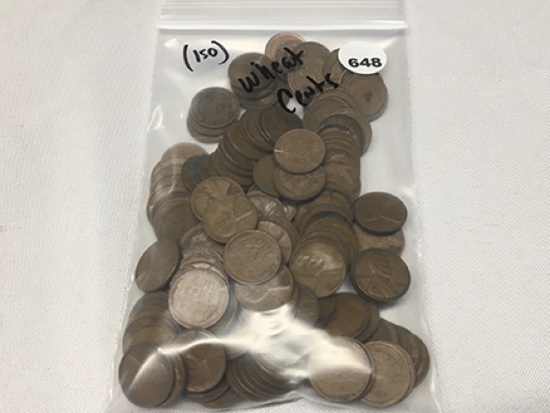 (150) Wheat Cents