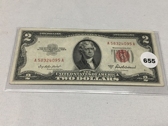 1953 $2 (Red) Legal Tender