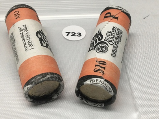 (2) Rolls Missouri State Quarters, BU