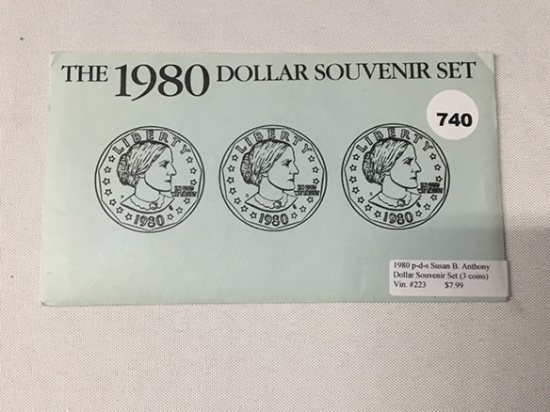 1980 Susan B. Anthony Dollar Souvenir Set