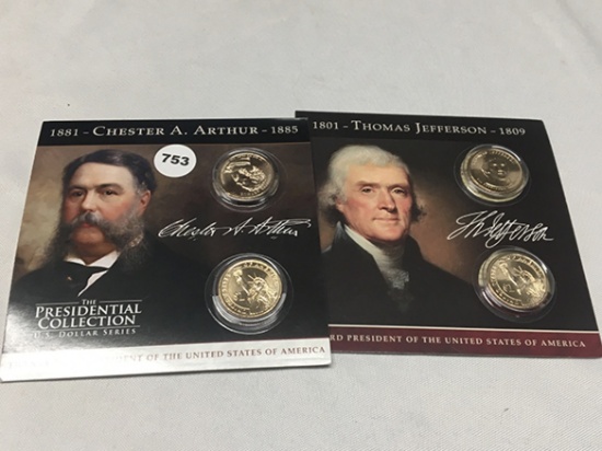 (2) Presidential Dollar Sets