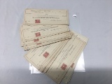 (3) Harvey, IL Bond Receipts with Stamps