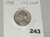 1939 Jefferson Nickel 50% Steps