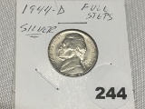 1944-D Jefferson Silver Nickel Full Steps
