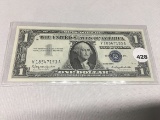 1957 B $1 Silver cert. Blue seal SER. V 18547153 A