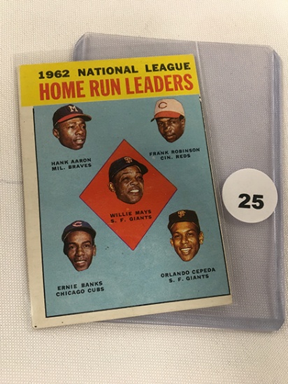 1963 Topps 1962 National League Home Run Leaders #3
