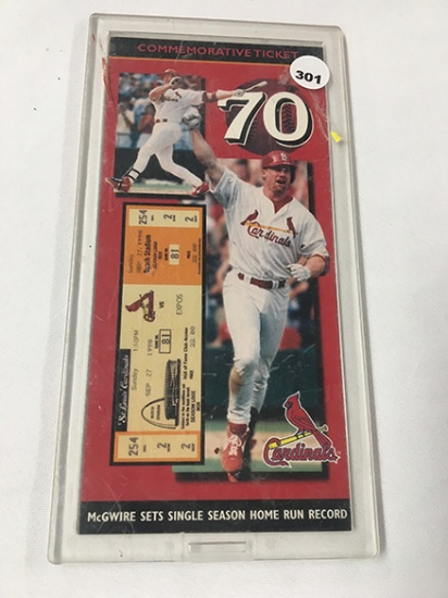 McGwire Commemorative Ticket 1207/10,000