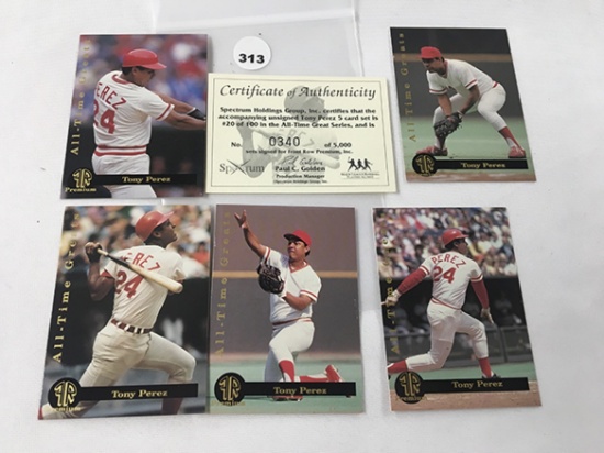 1993 Spectrum Holding Group, Inc. Set of 5 Tony Perez
