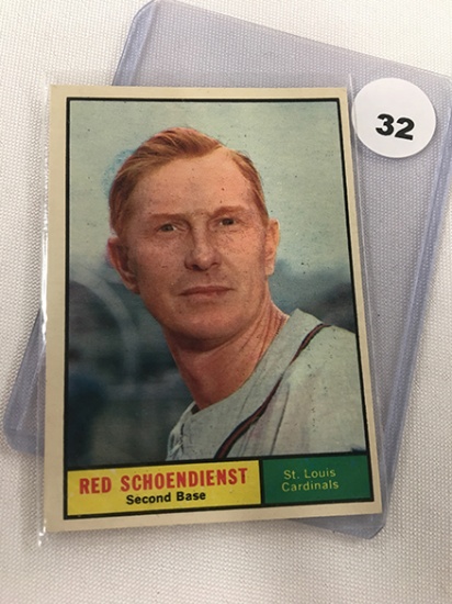 1961 Topps #505, Red Schoendienst