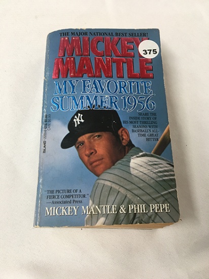 Mickey Mantle My Favorite Summer 1956 Book