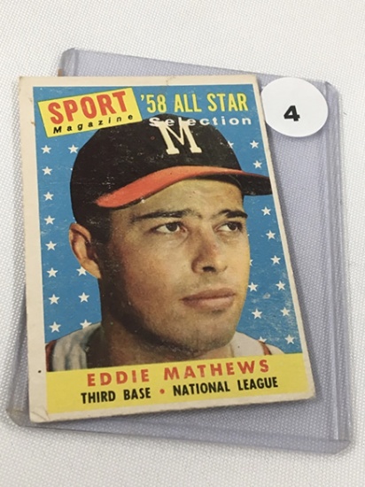 1958 Topps Eddie Mathews #480