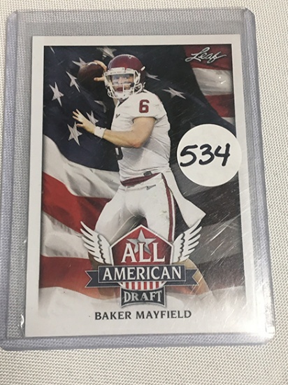 2018 Leaf All American Draft Baker Mayfiled # AA-02
