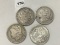 4 X $ 1882-S, 90-S, 91-S, 97-O Morgan Dollars