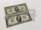 1934-A $10, 1934-D $5 Legal Tender, Circulated