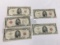 (5) 1928F, (2) 53-B, 53, 63 $5 Legal Tender, Circulated