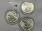 3 X $ 1924 Peace Dollars, UNC